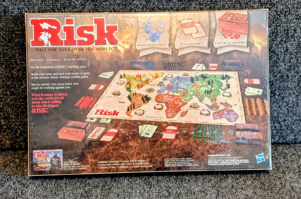Risk Strategy Board Game 2015 Hasbro Brand New in Damaged Box Sealed